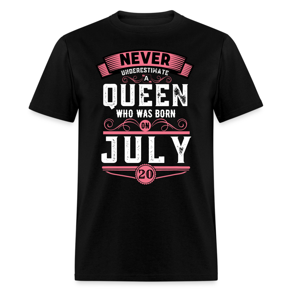 20TH JULY NEVER UNDERESTIMATE SHIRT - black