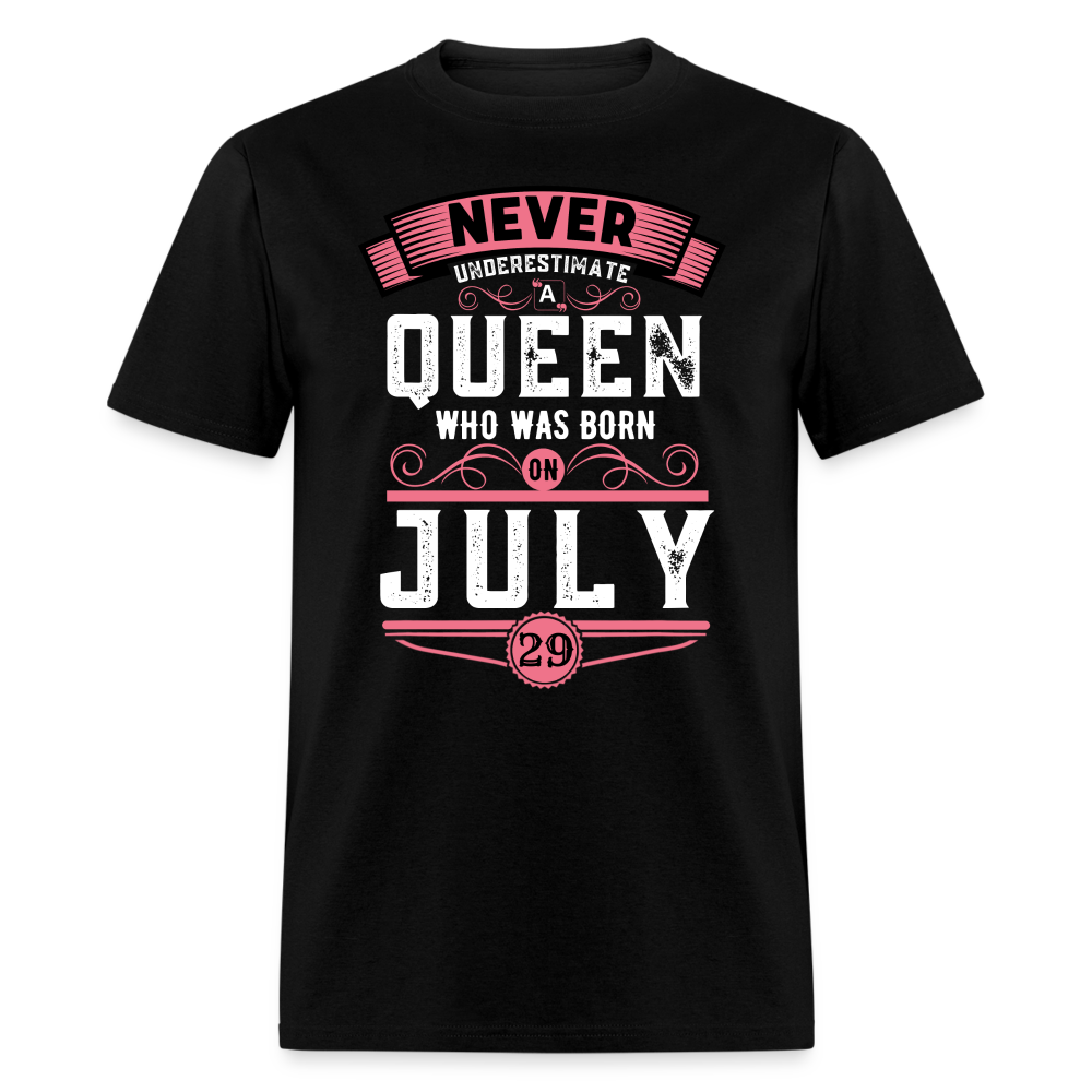 29TH JULY NEVER UNDERESTIMATE SHIRT - black