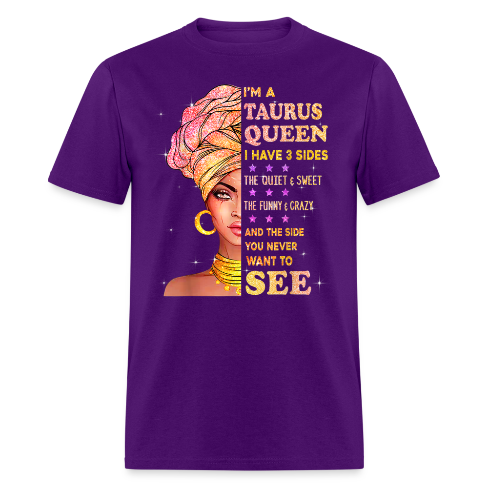 TAURUS QUEEN THREE SIDES SHIRT - purple