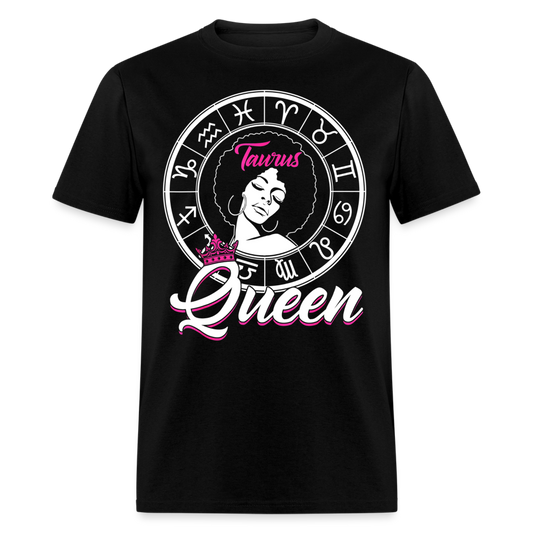 TAURUS QUEEN ZODIAC SIGNS SHIRT - black