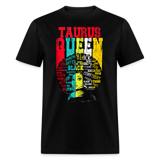 TAURUS QUEEN COLORFUL QUALITY SHIRT - black