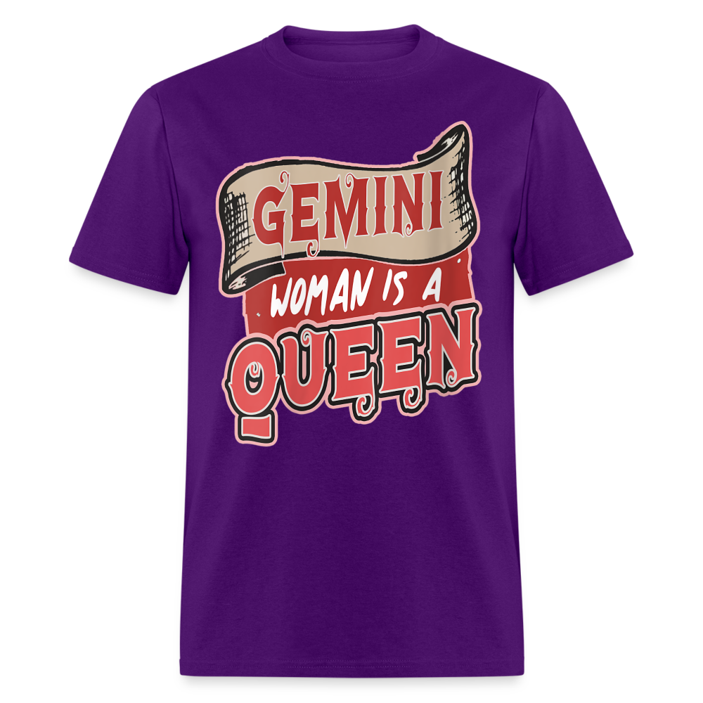 GEMINI WOMAN QUEEN SHIRT - purple