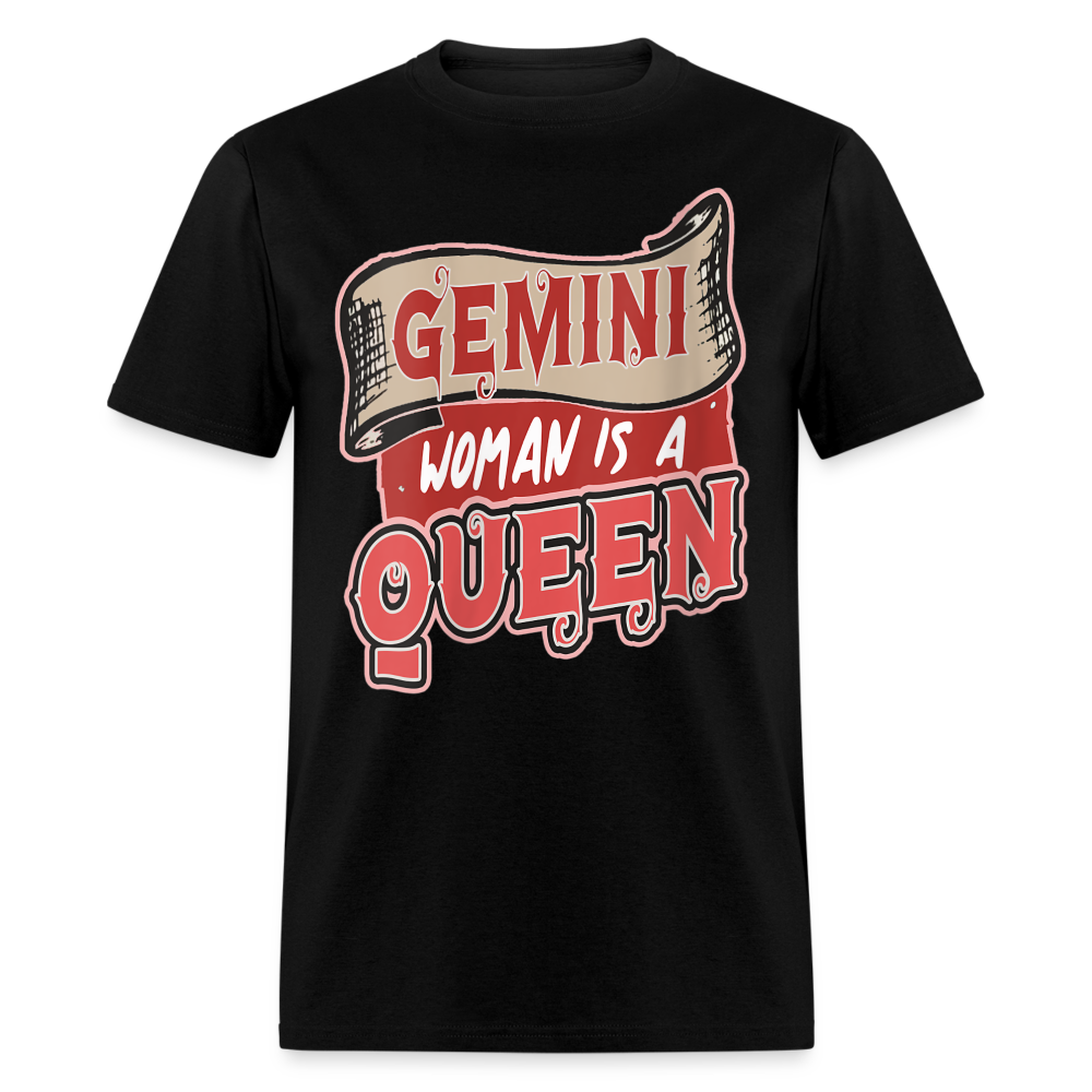 GEMINI WOMAN QUEEN SHIRT - black