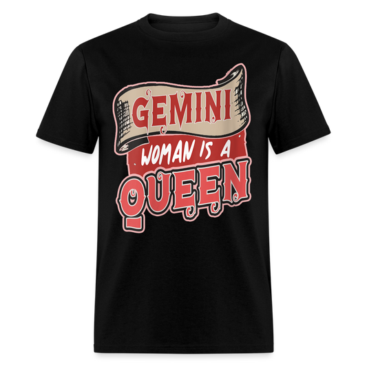 GEMINI WOMAN QUEEN SHIRT - black