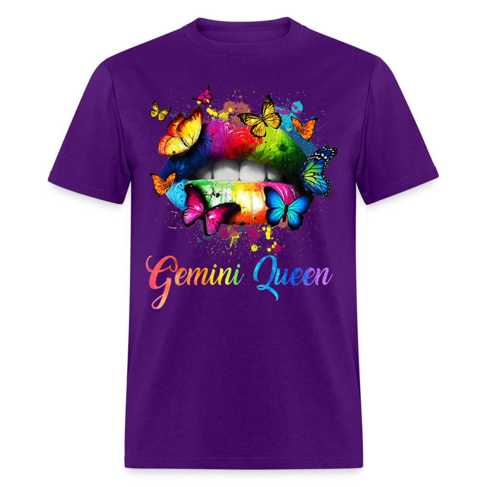 GEMINI BUTTERFLY LIPS SHIRT - purple