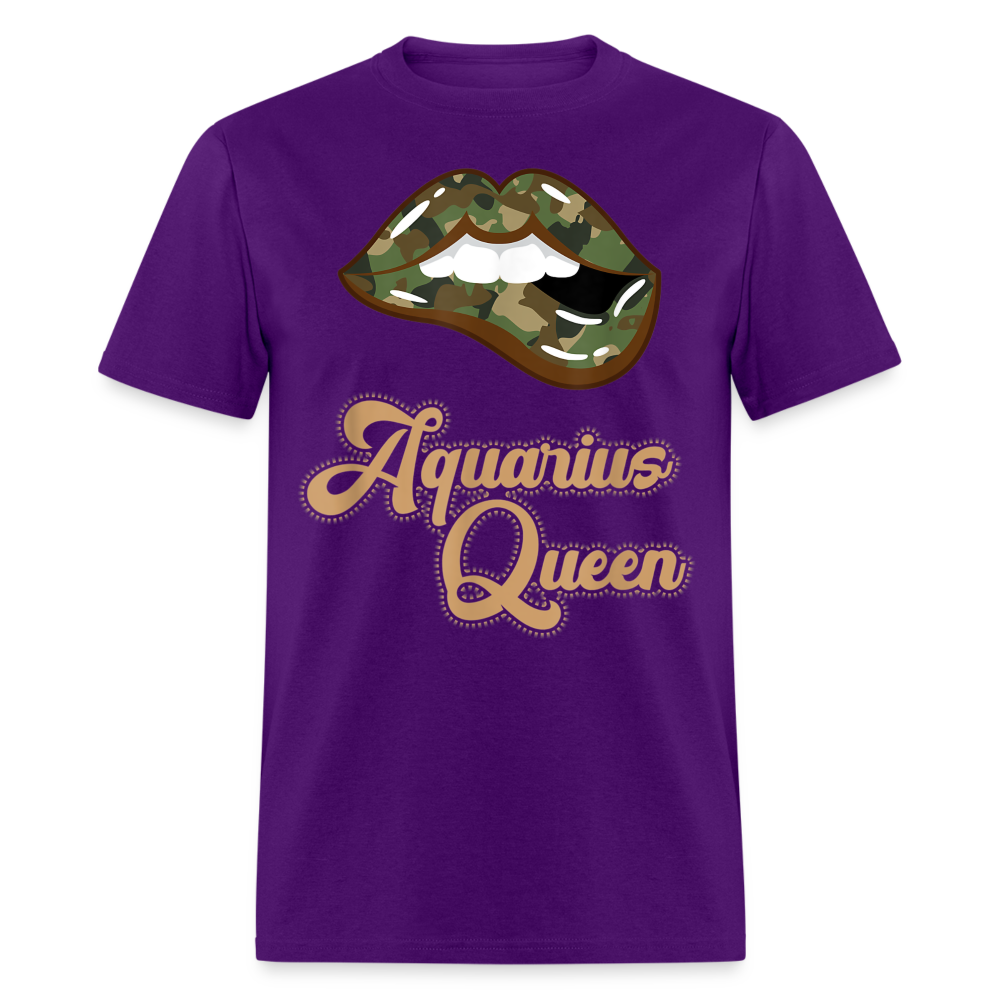 AQUARIUS CAMOUFLAGE LIPS SHIRT - purple
