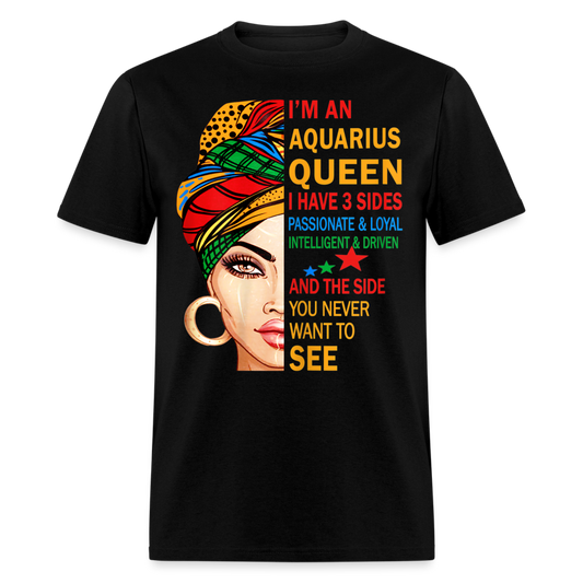 AQUARIUS QUEEN THREE SIDES SHIRT - black