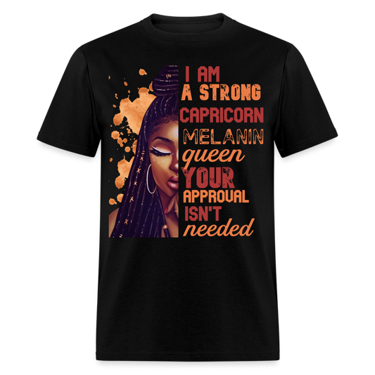 CAPRICORN STRONG MELANIN QUEEN SHIRT - black