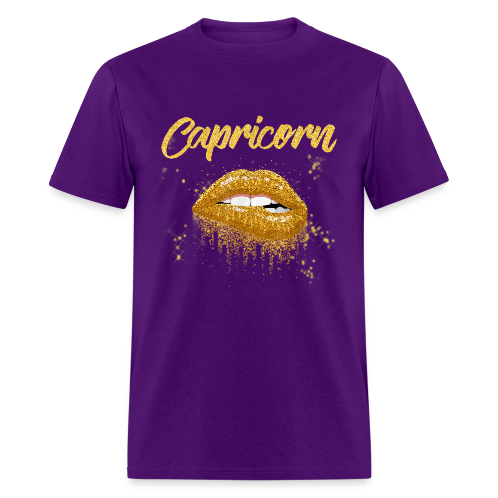 CAPRICORN GOLD LIPS SHIRT - purple