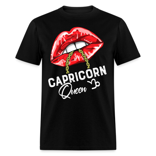 CAPRICORN RED LIPS SHIRT - black