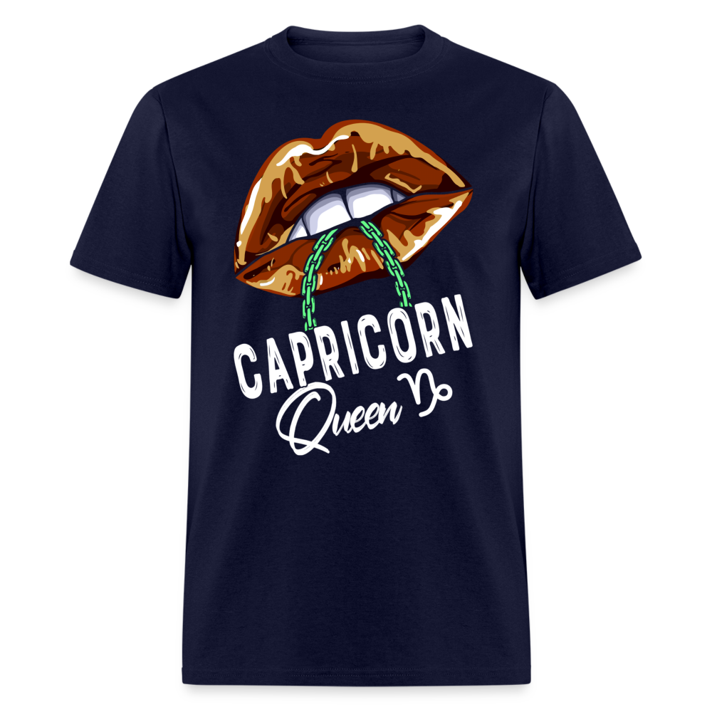 CAPRICORN BROWN LIPS SHIRT - navy