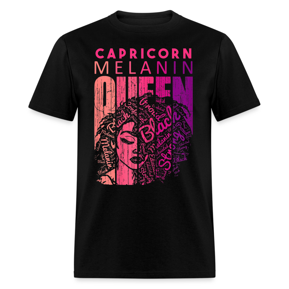 CAPRICORN MELANIN QUEEN SHIRT - black