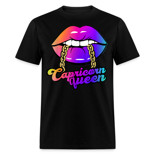 CAPRICORN PINK BLUE LIPS SHIRT - black