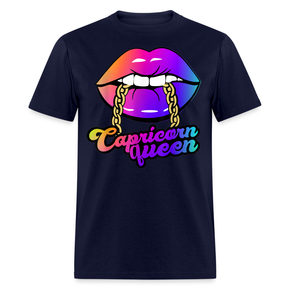 CAPRICORN PINK BLUE LIPS SHIRT - navy