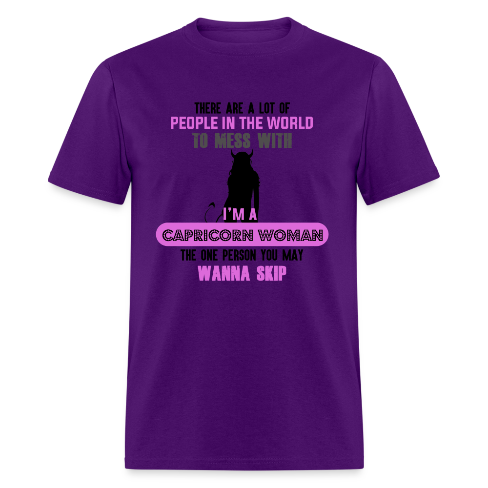 DONT MESS WITH CAPRICORN SHIRT - purple