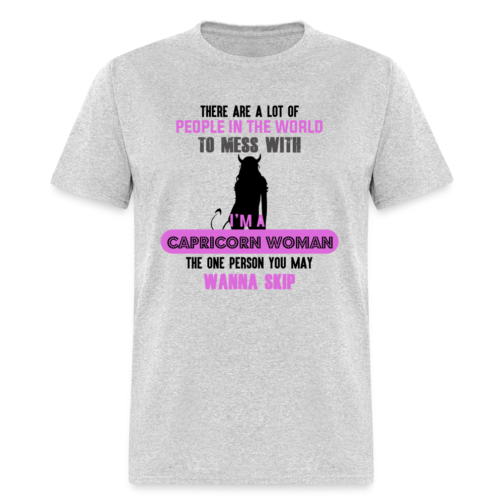 DONT MESS WITH CAPRICORN SHIRT - heather gray