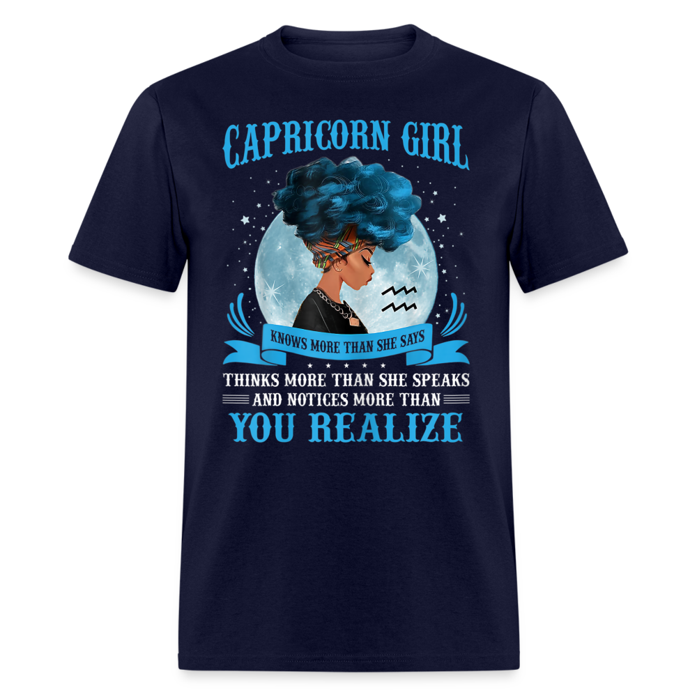 CAPRICORN GIRL KNOWS BLUE SHIRT - navy