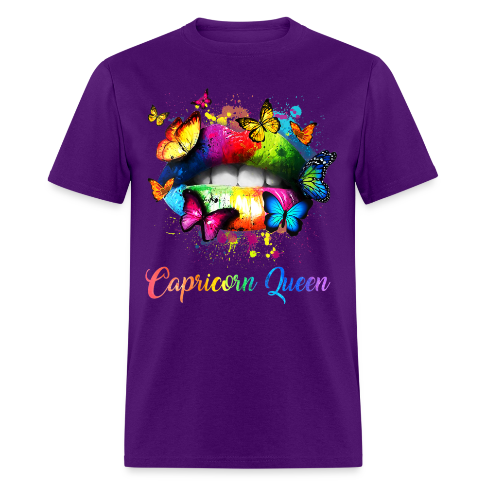 CAPRICORN BUTTERFLY LIPS SHIRT - purple