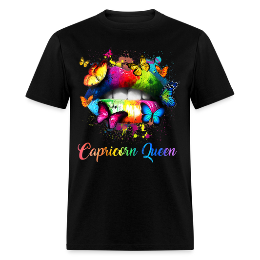 CAPRICORN BUTTERFLY LIPS SHIRT - black