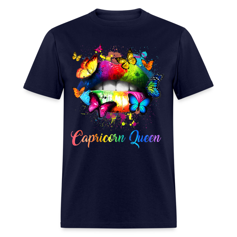 CAPRICORN BUTTERFLY LIPS SHIRT - navy