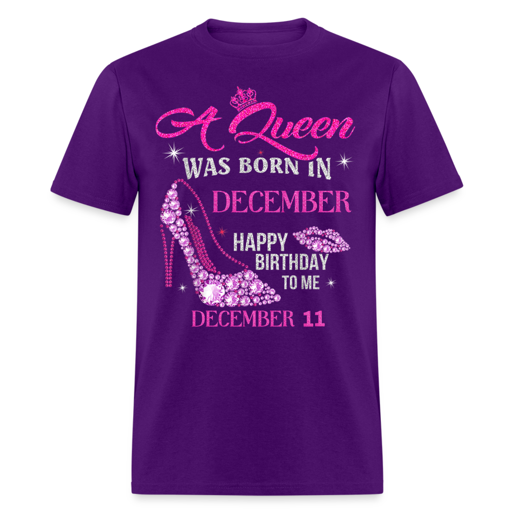 11TH DECEMBER QUEEN UNISEX SHIRT - purple