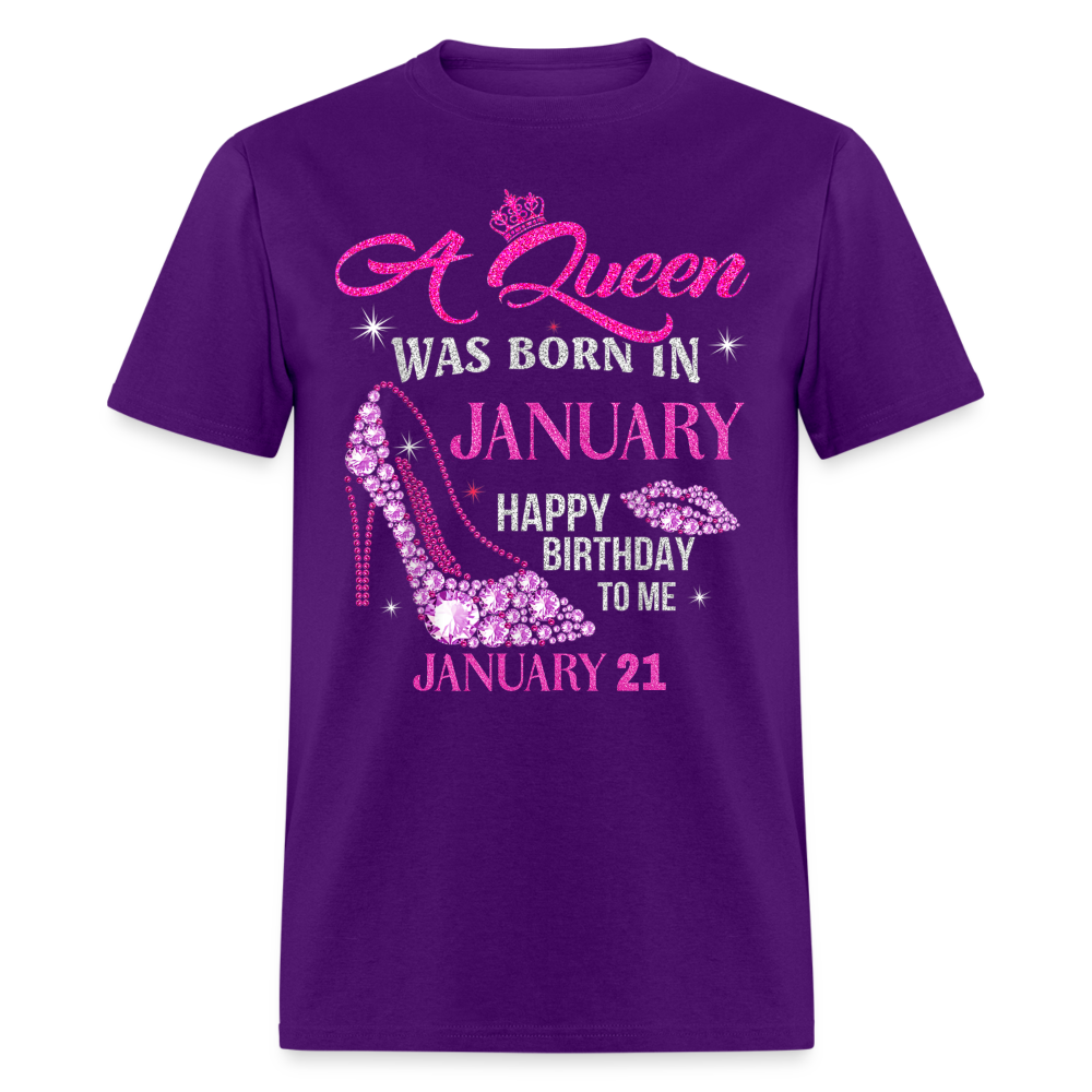 21ST JANUARY QUEEN UNISEX SHIRT - purple