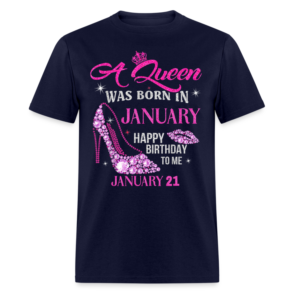 21ST JANUARY QUEEN UNISEX SHIRT - navy