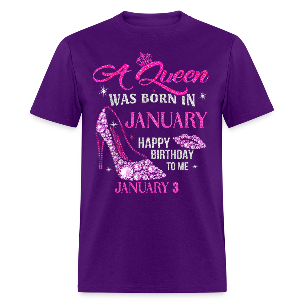 3RD JANUARY QUEEN UNISEX SHIRT - purple