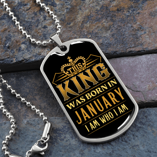 KING JANUARY TAG NECKLACE