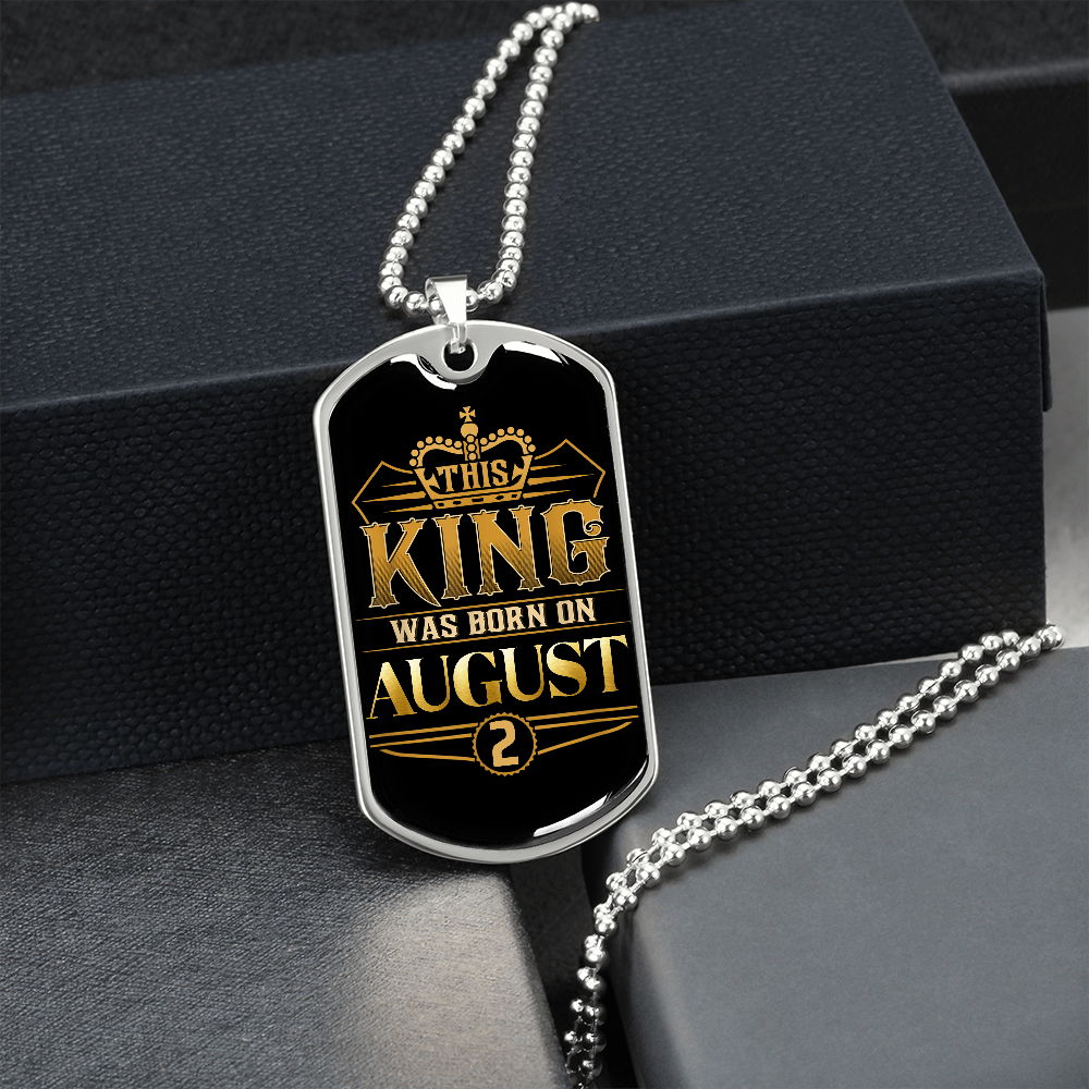 AUGUST 2ND TAG NECKLACE