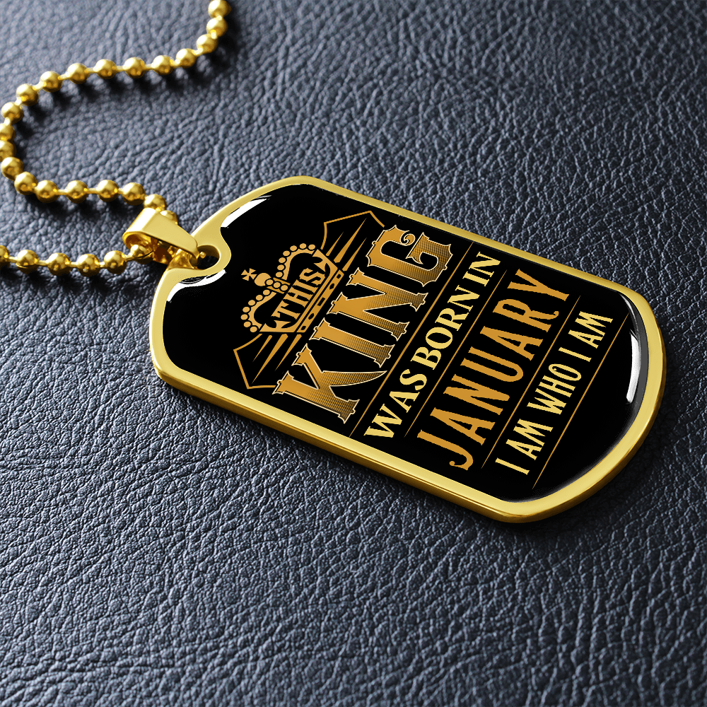 KING JANUARY TAG NECKLACE