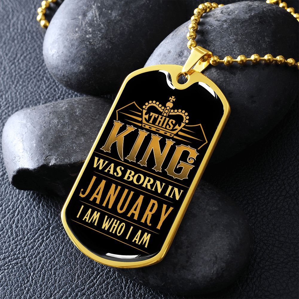 KING JANUARY TAG NECKLACE