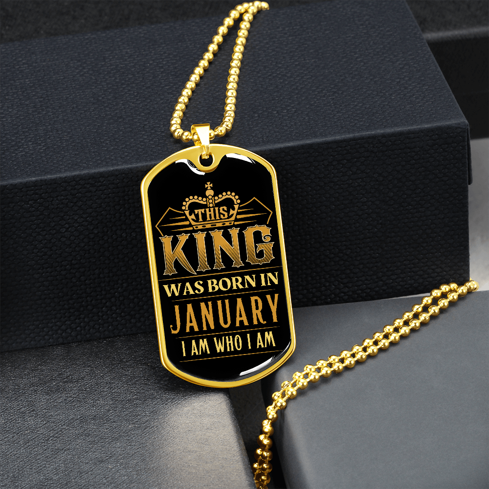 KING JANUARY TAG NECKLACE