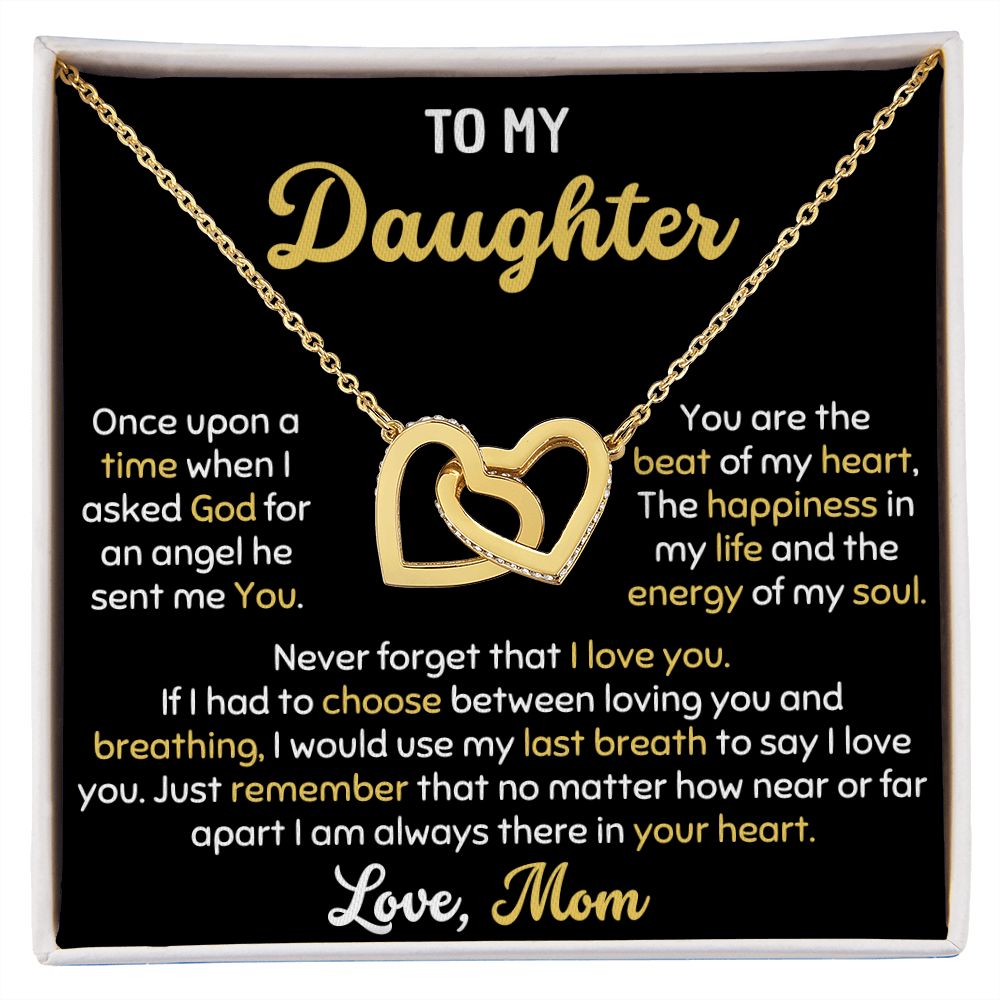 MOM DAUGHTER HAPPINESS HEART NECKLACE