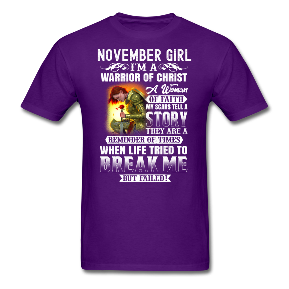 NOVEMBER WARRIOR SHIRT - purple