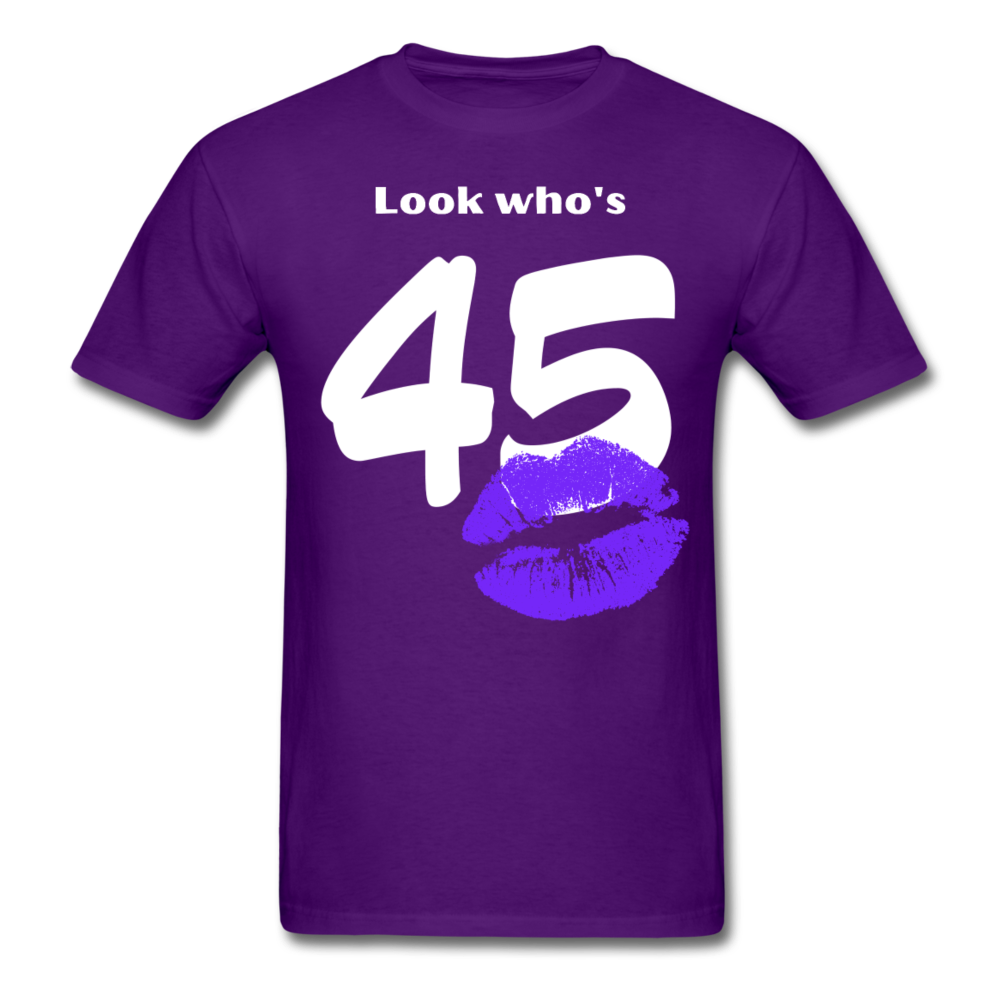 LOOK WHO'S 45 SHIRT - purple