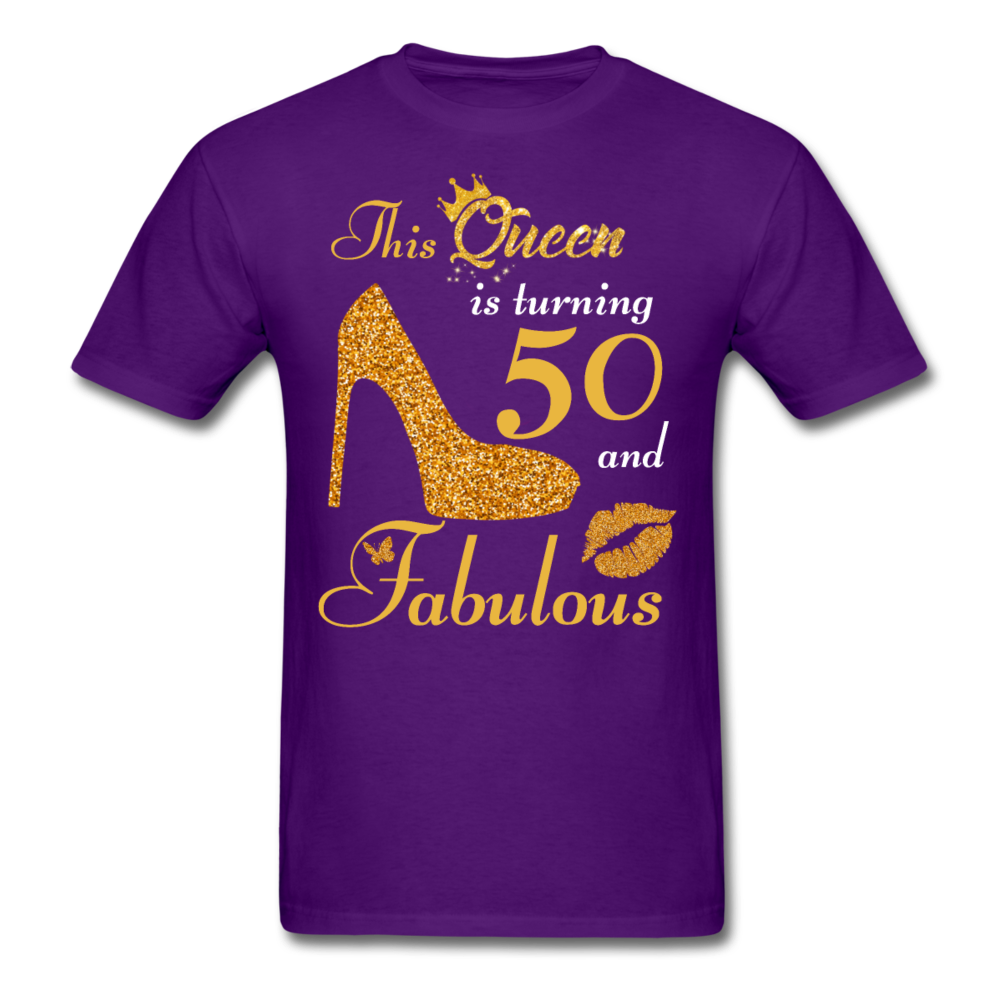 QUEEN TURNING 50 SHIRT - purple