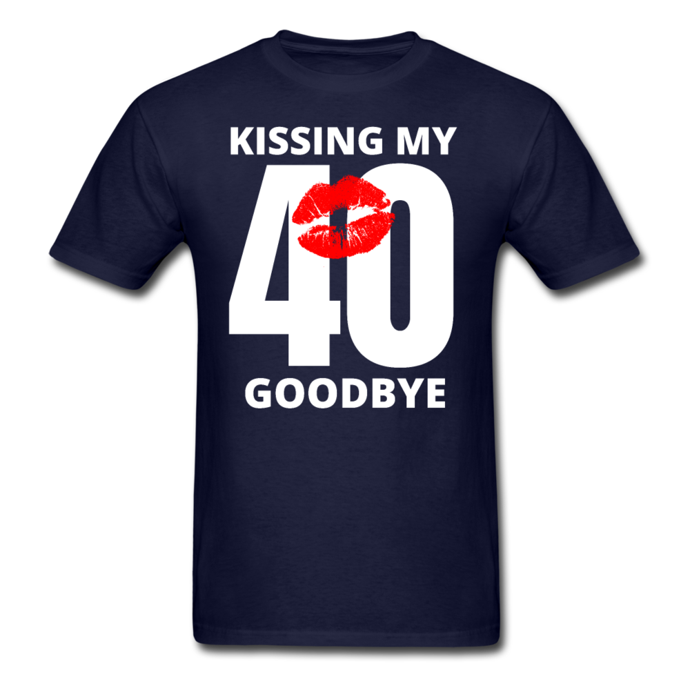 KISSING 40 GOODBYE SHIRT - navy