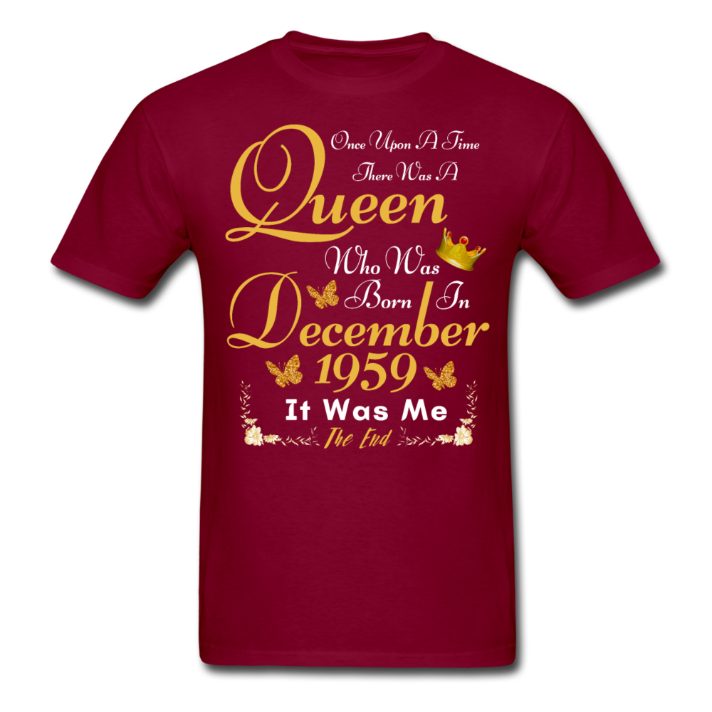 QUEEN DEC 1959 UNISEX SHIRT - burgundy