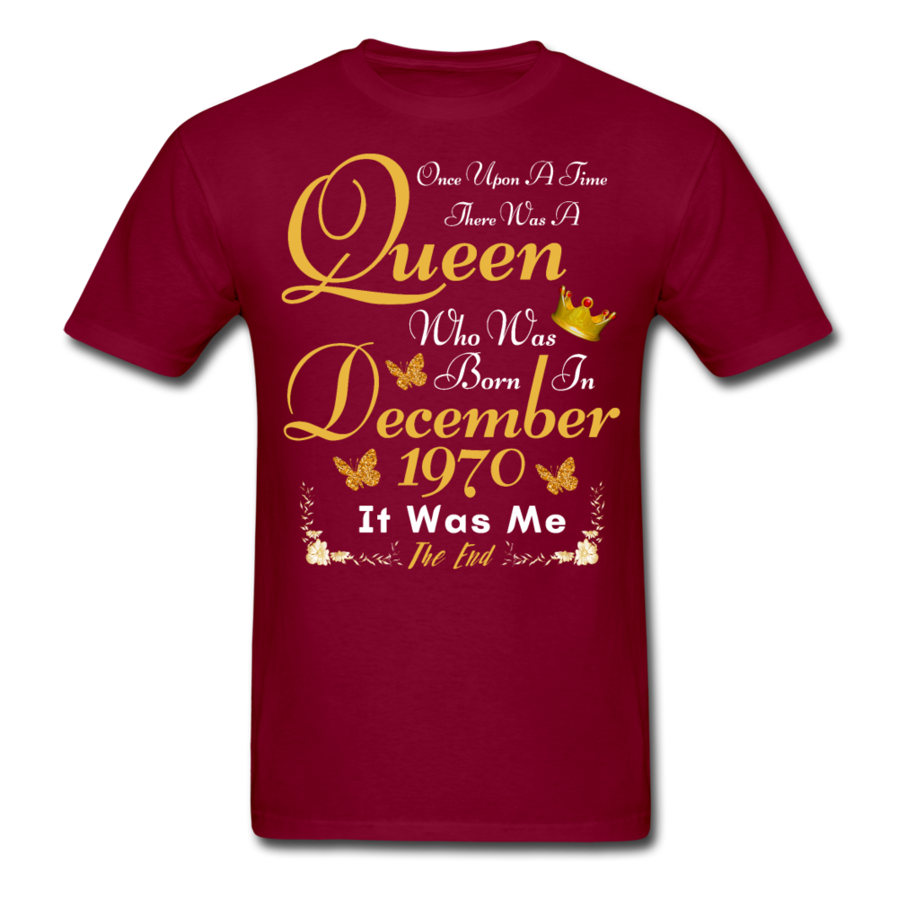 QUEEN DEC 1970 UNISEX SHIRT - burgundy