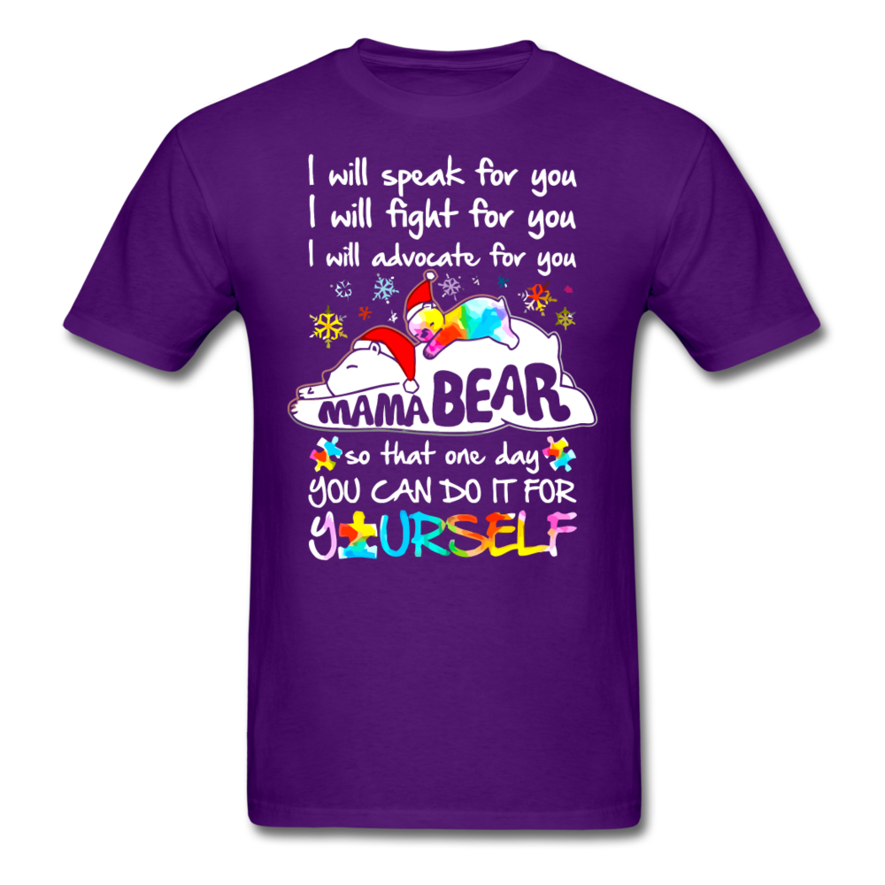 MAMA BEAR UNISEX SHIRT - purple