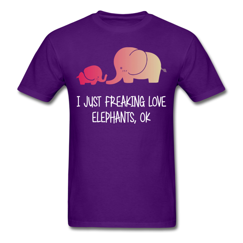 LOVE ELEPHANTS UNISEX SHIRT - purple