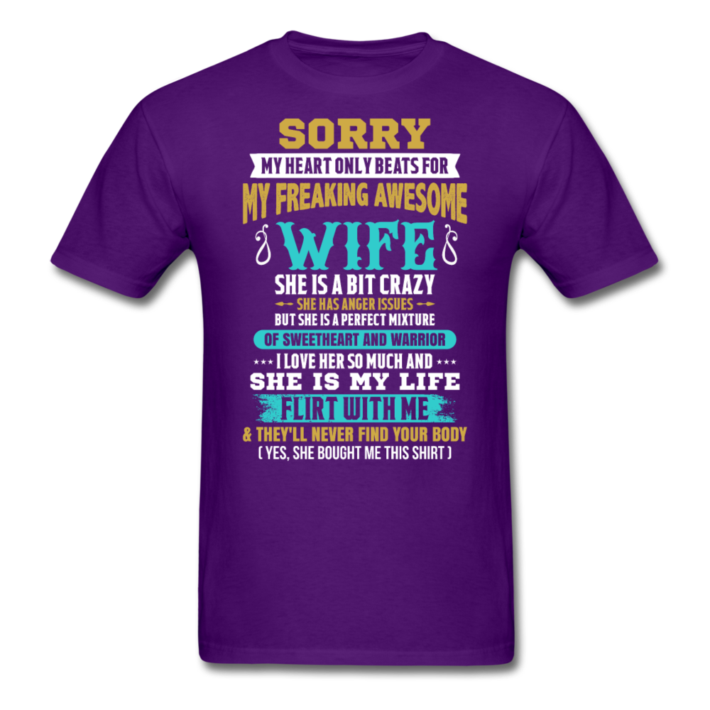 AWESOME WIFE UNISEX SHIRT - purple