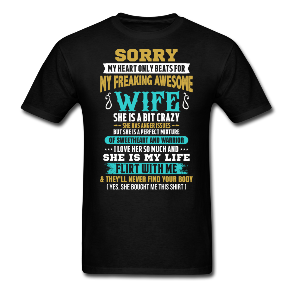 AWESOME WIFE UNISEX SHIRT - black