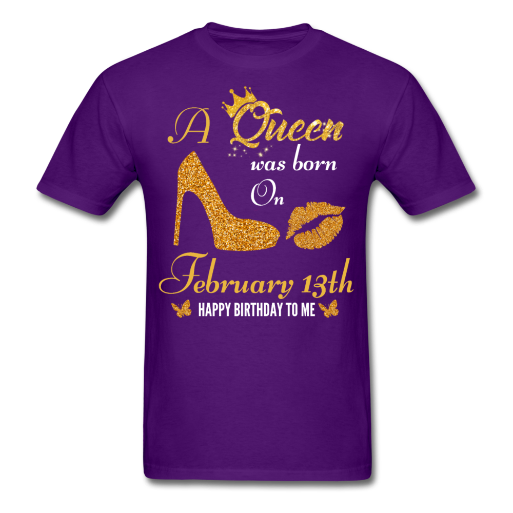 QUEEN 13TH FEB UNISEX SHIRT - purple