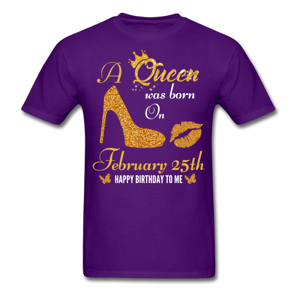 QUEEN 25TH FEB UNISEX SHIRT - purple