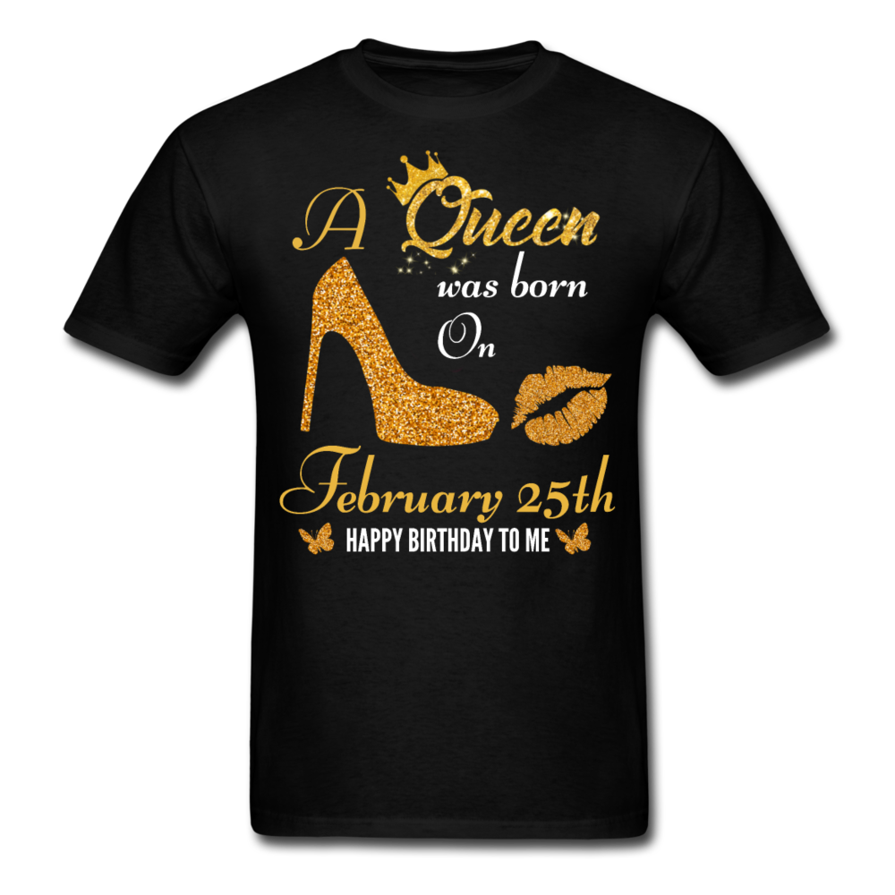 QUEEN 25TH FEB UNISEX SHIRT - black