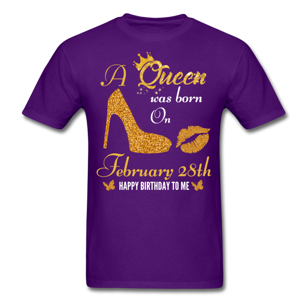 QUEEN 28TH FEB UNISEX SHIRT - purple