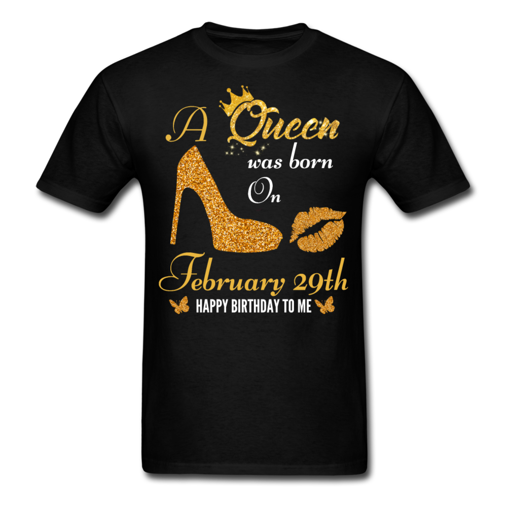 QUEEN 29TH FEB UNISEX SHIRT - black