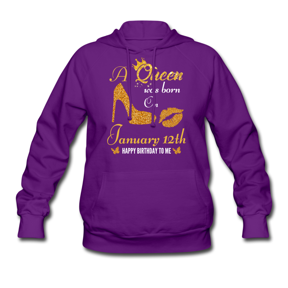 QUEEN 12TH JAN HOODIE - purple